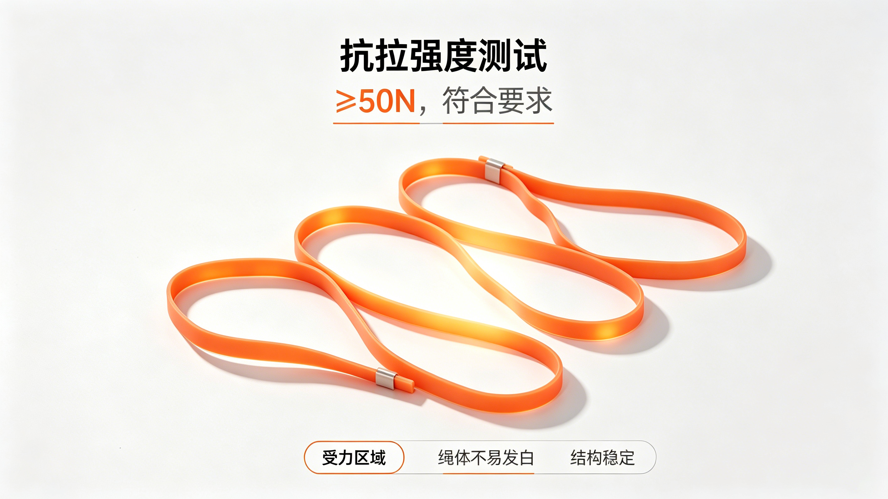 抗拉强度测试&ge;50N，符合要求