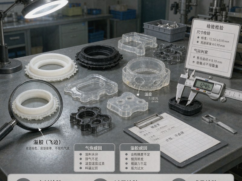硅胶包胶件气泡缺陷显微分析