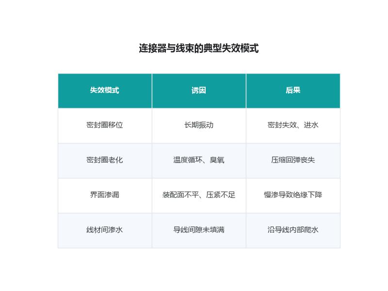工业连接器与线束的典型失效模式
