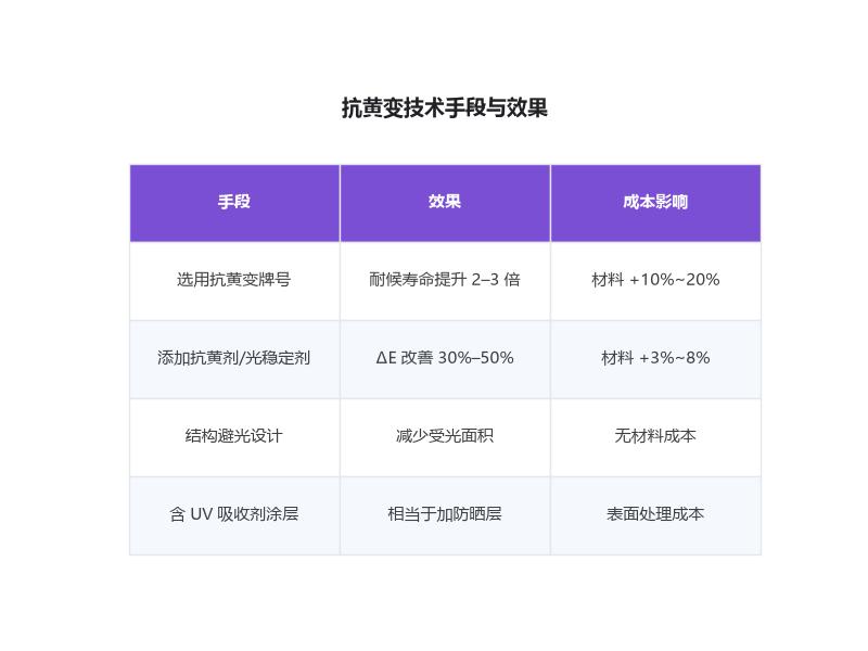 液态硅胶抗黄变技术手段对比
